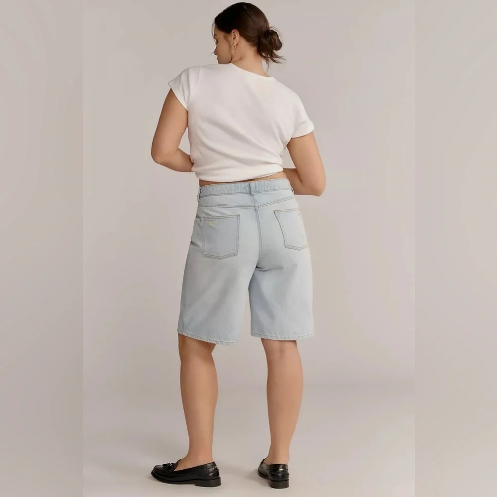 Anthropologie Pilcro Classic Bermuda Denim Shorts - Picture 3 of 6